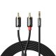 3. Ugreen AV116 10584 Audio-Miniklinkenkabel 3,5 mm (männlich) / 2RCA (männlich) 2 m – schwarz