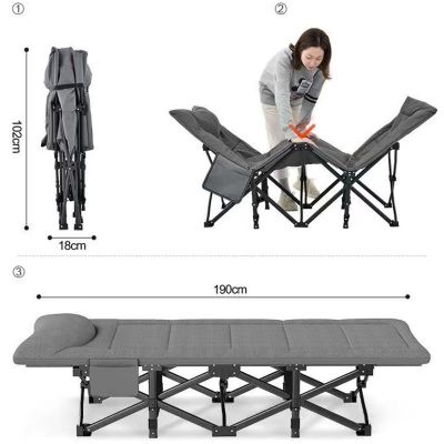 20. Deluxe Journey Faltbares Reisebett 190x70x36,5 cm