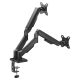 2. SAVIO Doppel-Tischhalterung für Monitore 17"-32", 2 x 2-9 kg, Federung UM-04