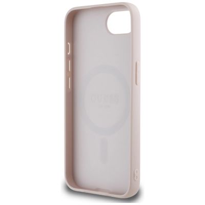 7. Guess 4G Circle Classic Logo MagSafe iPhone 16e Hülle - Rosa