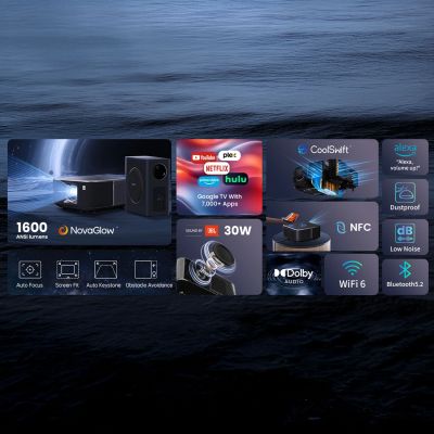 17. Yaber K3 Pro LCD FullHD 1080p Multimedia-Projektor mit JBL-Lautsprechern und Subwoofer - Schwarz