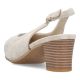 16. Beige Leder-Pumps mit offener Spitze Rieker 44651-60