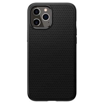 15. Spigen Liquid Air Hülle für iPhone 12 / iPhone 12 Pro – Mattschwarz