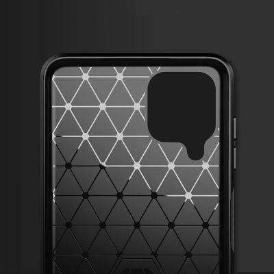 8. Carbon Case Flexibel Handyhülle TPU Schutzhülle für Samsung Galaxy A22 4G schwarz