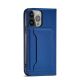 5. Magnetkartenetui für Samsung Galaxy S23 Flip Cover Wallet Stand blau
