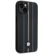 4. Hülle BMW BMHCP14S22RVSK iPhone 14 6,1" schwarz/schwarz Hardcase Leder Stamp Blue Lines