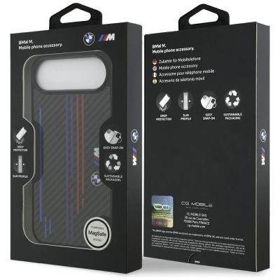 6. BMW M Kevlar Lines & Logo MagSafe Case für iPhone Air – Schwarz