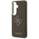 6. Guess Schutzhülle mit genarbtem, großem 4G-Metalllogo für Samsung Galaxy S26 – Braun