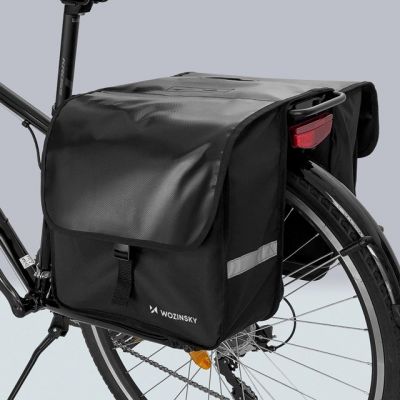9. Wozinsky doppelte Fahrradtasche für den Gepäckträger, 28 l, schwarz (WBB34BK)