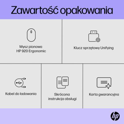 8. HP 920 Ergonomische Vertikalmaus Schwarz Kabellos Schwarz