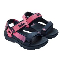 Lee Cooper Kinderschuhe Mädchen Klettverschluss Sandalen für Sommer Strand Marineblau Rosa