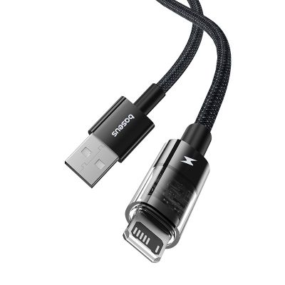 7. Baseus Gem USB Typ A auf iPhone 2,4A Kabel (Schwarz)