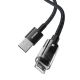7. Baseus Gem USB Typ A auf iPhone 2,4A Kabel (Schwarz)