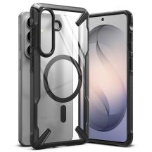 Ringke Fusion X Magnetische MagSafe Hülle für Samsung Galaxy S26+ - Transparent Schwarz