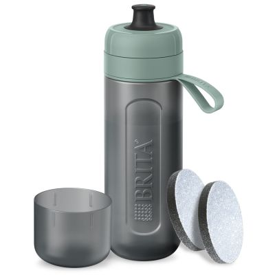 Brita Active Filterflasche, pastellgrün, 2 Scheiben
