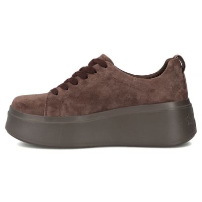 4. Damen-Plateauschuhe aus braunem Leder, Modell Filippo 6246