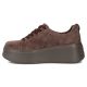 4. Damen-Plateauschuhe aus braunem Leder, Modell Filippo 6246