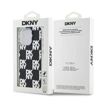 8. DKNY IML Checkered Mono Pattern Hülle für iPhone 15 Pro – Schwarz