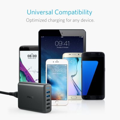 6. Anker PowerPort Speed 5 A2054L11 63W Quick Charge 3.0 USB-Ladegerät