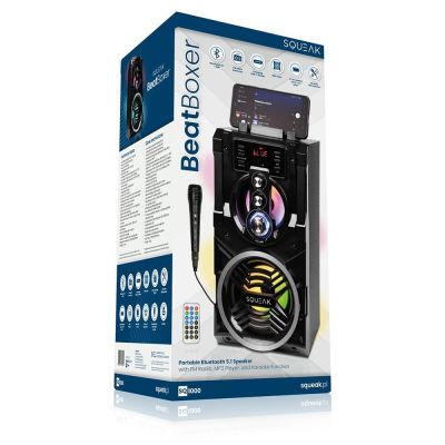 27. SQUEAK BEATBOXER BLUETOOTH 5.1 LAUTSPRECHER - BLUETOOTH-LAUTSPRECHER MIT KARAOKE, FM-RADIO, MICROSD, AUX UND USB SQ1000