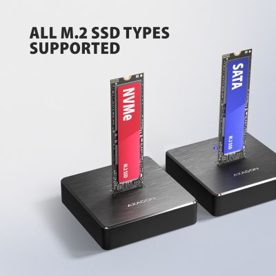 5. Axagon ADSA-M2C11 Festplatten-Dockingstation USB 3.2 Gen 2 (3.1 Gen 2) Typ-C Schwarz