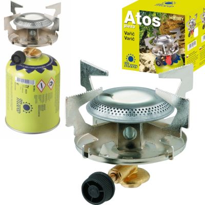 Gas-Touristenkocher für Gaskartuschen mit 7/16"-Gewinde ATOS 1,8 kW