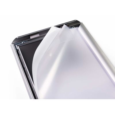 8. Robuster Schilderhalter und Präsentationsständer 479823 A4 aus Aluminium, Kunststoff und Stahl, Silber