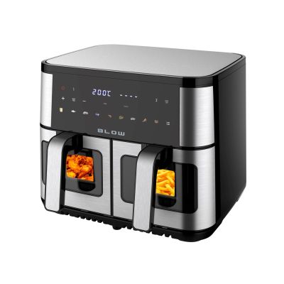Heißluftfritteuse Blow 2500W 9L fettfreie Fritteuse, Zweikammer-Modell