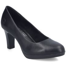 Rieker 41560-01 schwarze Lederpumps mit Blockabsatz
