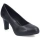 Rieker 41560-01 schwarze Lederpumps mit Blockabsatz