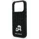 6. Karl Lagerfeld Strass-Hülle mit Karl&Choupette-Motiv für iPhone 17 Pro – Schwarz