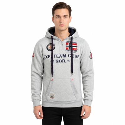 5. Herren-Sweatshirt Geographical Norway GOPTAINE MEN 100 EO BS2 (WT1885H/GN-LIGHT GREY)