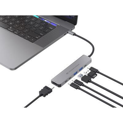 7. Conceptronic DONN33G Kabelgebundene Dockingstation USB 3.2 Gen 1 (3.1 Gen 1) Typ-C Silber