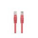2. Patchkabel Kat. 6 UTP 0,25 m rot, von Fluke geprüft, Lanberg, 10er-Packung