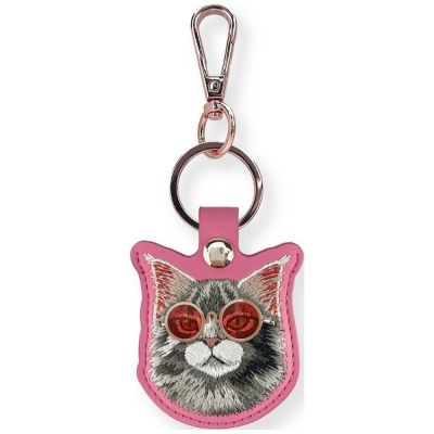 Nimmy Brillenetui mit Katzen-Tracker – cool und niedlich – Rosa