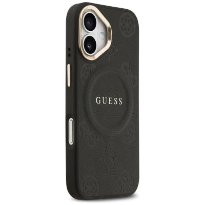 4. Guess Peony Hot Stamp MagSafe Case für iPhone 17 - Schwarz