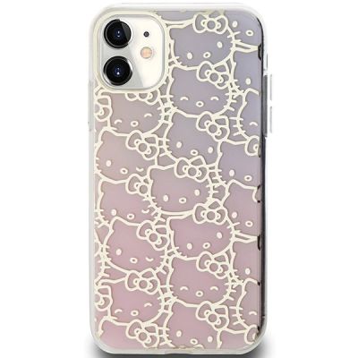3. Hello Kitty IML Gradient Electrop Crowded Kitty Head Hülle für iPhone 11 / Xr – Pink