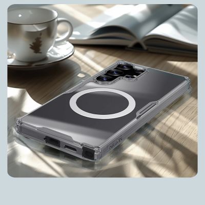 7. Nillkin Nature TPU Pro Magnetische Hülle mit MagSafe für Samsung Galaxy S25 Ultra – Weiß