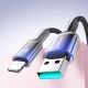 9. Joyroom S-A42 Crystal-Clear Serie 3A USB-A – Lightning Kabel 1,2 m – Schwarz