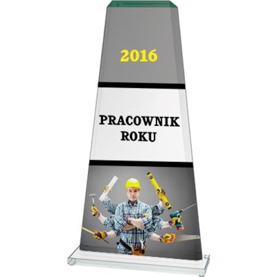 2. Glastrophäe mit LuxorJet-Farbdruck