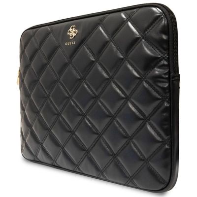2. Guess Quilted 4G-Hülle für einen 16-Zoll-Laptop – Schwarz