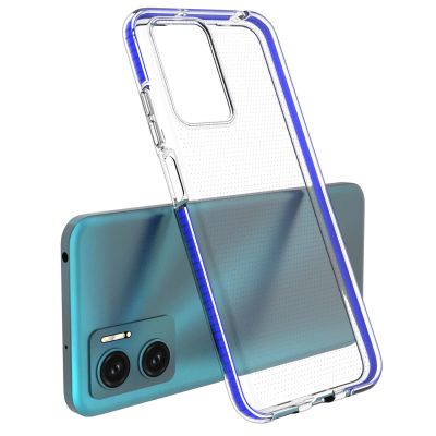 3. Spring Case Cover Gel Cover mit farbigem Rahmen für Xiaomi Redmi 10 dunkelblau