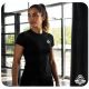 5. Schwarzes Damen-Rashguard-T-Shirt mit Kampffunktion | DBX Bushido