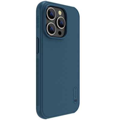 3. Nillkin Super Frosted Shield Pro Hülle für iPhone 14 Pro Rückseite blau