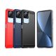 5. Carbon Case für Xiaomi Poco F4 5G flexible Silikon-Carbon-Hülle schwarz