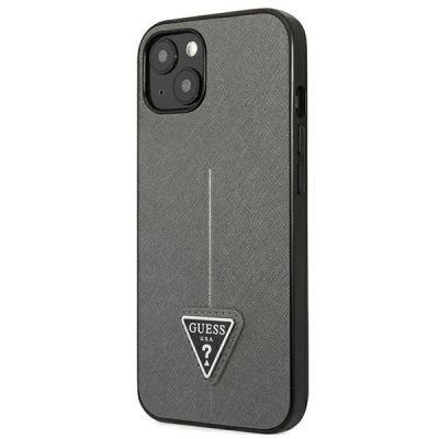 2. Guess GUHCP14MPSATLG iPhone 14 Plus 6,7 "Silber / Silber Hardcase SaffianoTriangle Logo