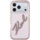 3. Karl Lagerfeld IML Big Signature Resin Metal Frame Case für iPhone 18 Pro Max / 17 Pro Max - Pink