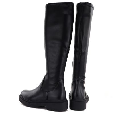 4. Schwarze, gefütterte Damenstiefel, Sergio Leone KZ-02