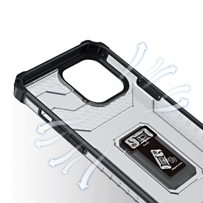 4. Crystal Ring Case robuste Kickstand TPU/PC Panzer Handyhülle Hard Case für iPhone 12 Pro blau