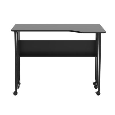 11. Klappbarer Schreibtisch/Tisch von MACLEAN, schwarz, mobil, 100 x 73 cm, max. 50 kg, abgewinkelt, L-förmig, MC-126 L/B